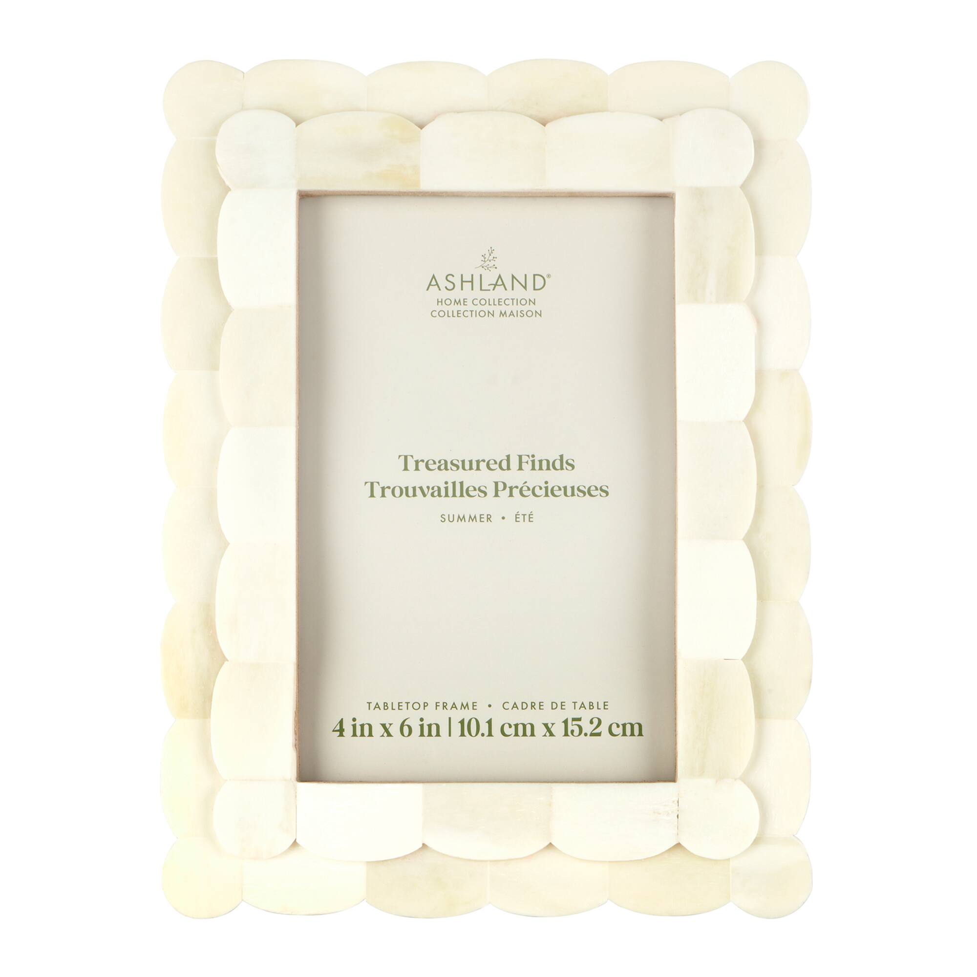 4" x 6" Gold Scalloped Bone Tabletop Frame, Treasured Finds by Ashland®